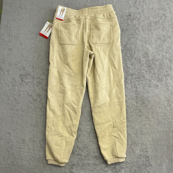 New Mondetta Women's M Heathered Fleece Jogger Pants Relaxed Fit Beige - Picture 4 of 9